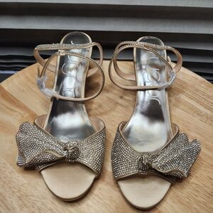 Sugar Stacie Heeled Sandals – Women’s 7.5, Ribbon Detail